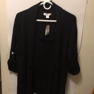 Christopher & Banks Womens Black Sweater Sz XL NWT